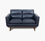 Emmitt Navy II 5 Piece Leather Living Room
