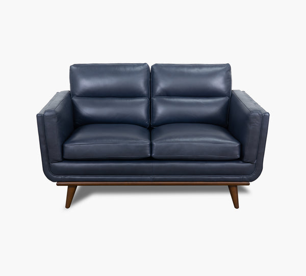 Emmitt Navy II 5 Piece Leather Living Room