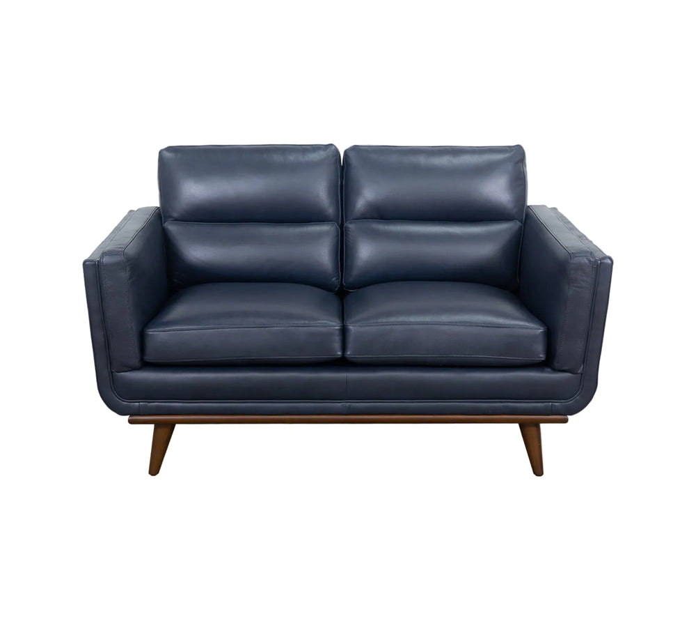 Emmitt Navy II Lthr Loveseat