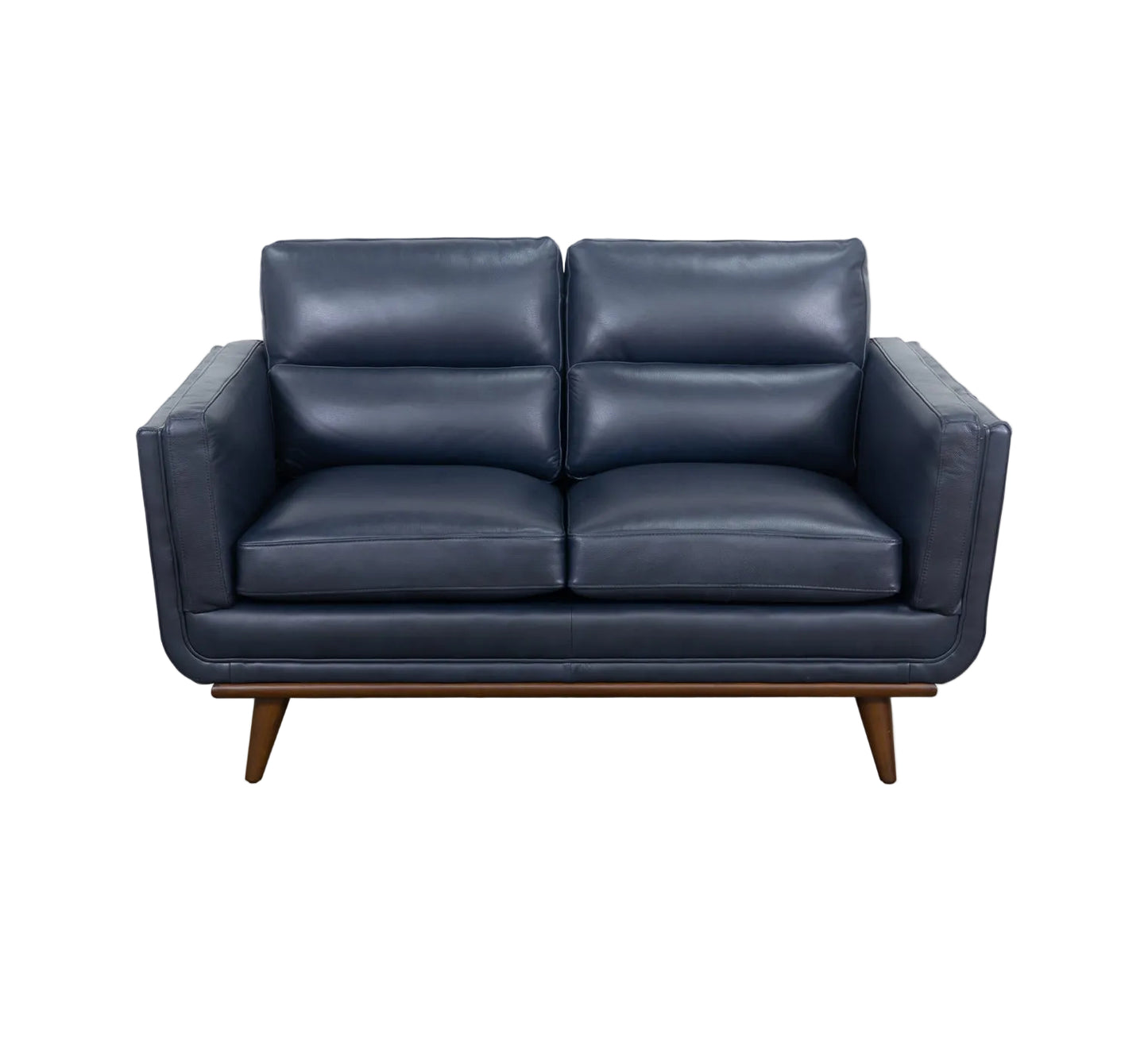 Emmitt Navy II Lthr Loveseat
