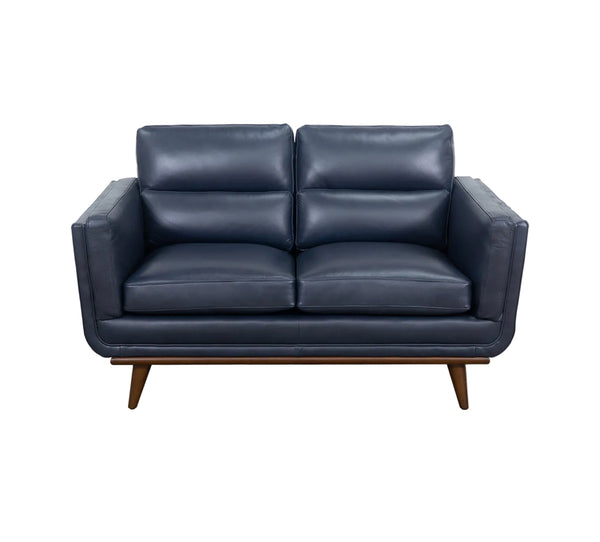 Emmitt Navy II Lthr Loveseat