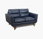 Emmitt Navy II Lthr Loveseat