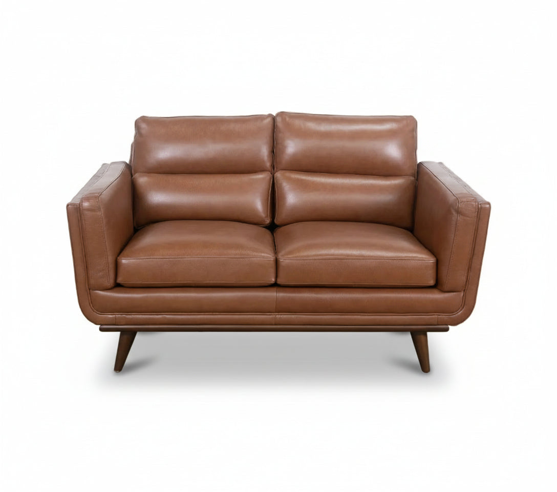 Emmitt Saddle II Leather Loveseat