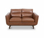 Emmitt Saddle II Leather Loveseat