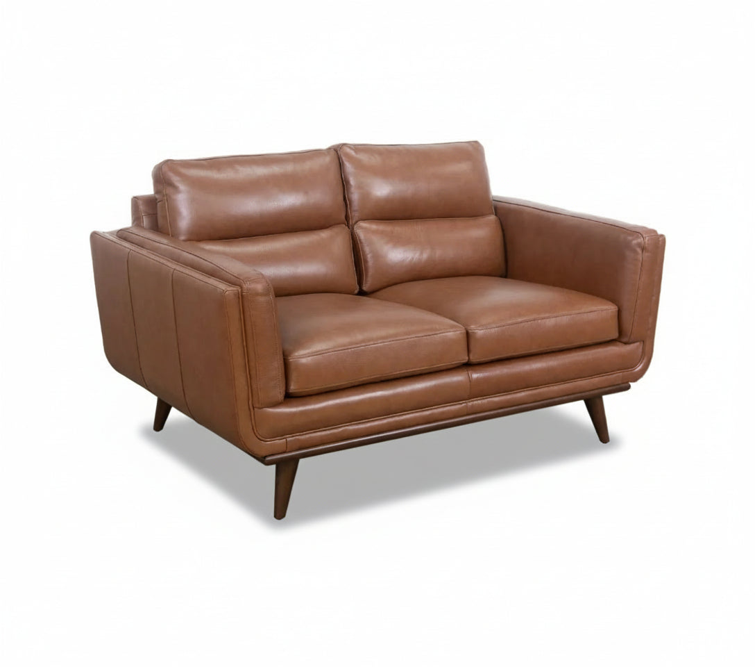 Emmitt Saddle II Leather Loveseat
