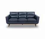 Emmitt Navy II Leather Sofa 83