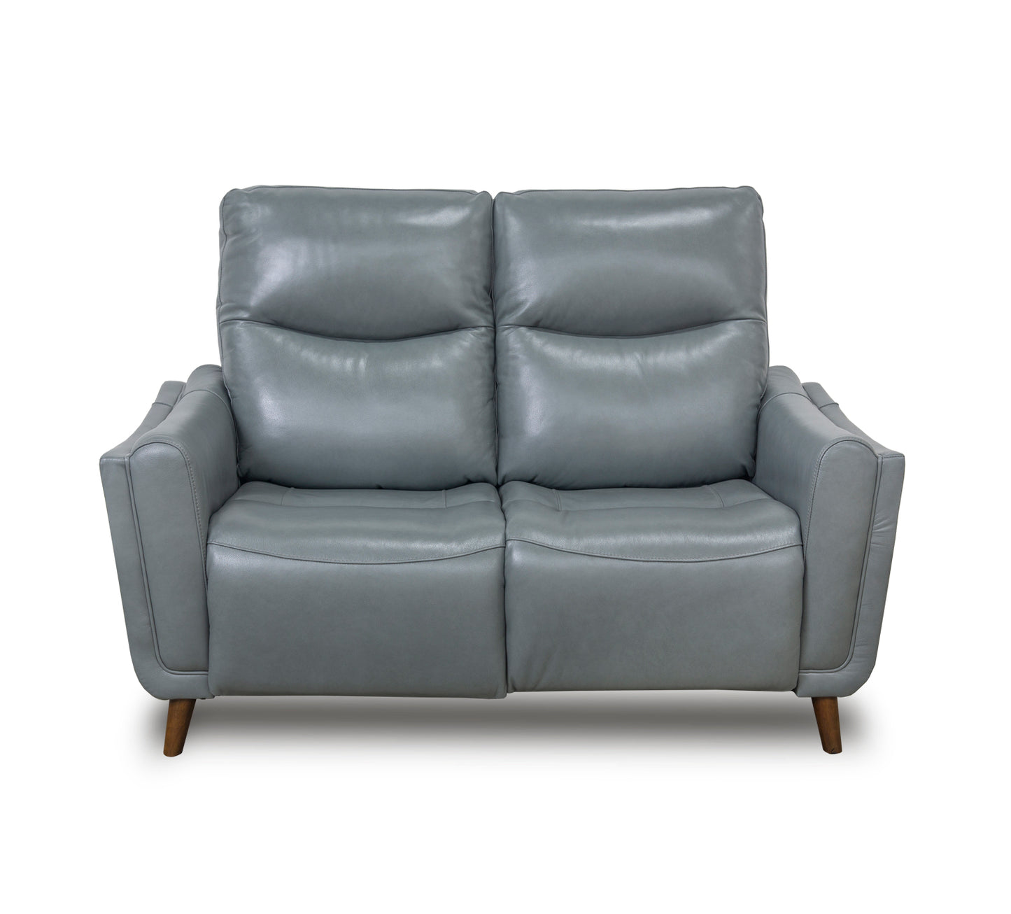 Ethan Teal Leather Triple Power Loveseat