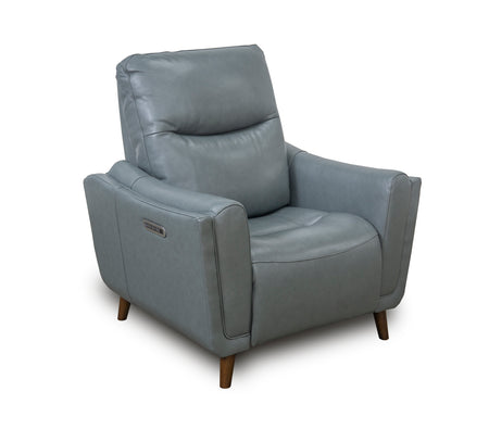 Ethan Teal Leather Triple Power Recliner