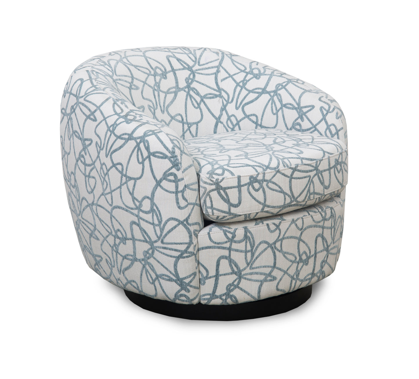 Fleming Teal Swivel Chair Kane's Furniture