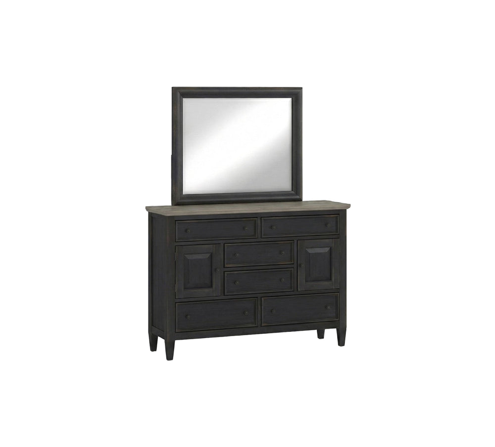 Farm House Charcoal 62" Chesser and Mirror