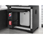 Fergie Charcoal Nightstand with Fridge