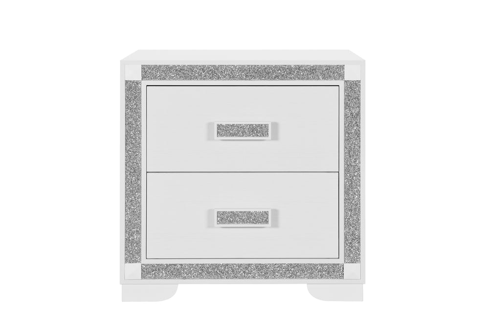 Fergie White 2 Drawer Nightstand