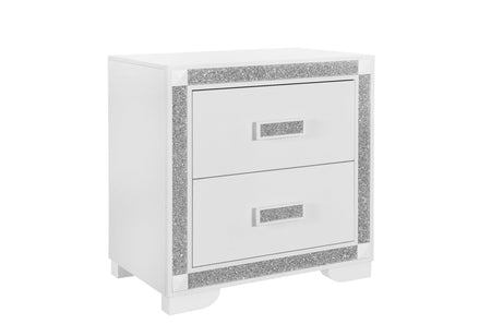 Fergie White 2 Drawer Nightstand