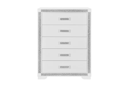 Fergie White 5 Drawer Chest