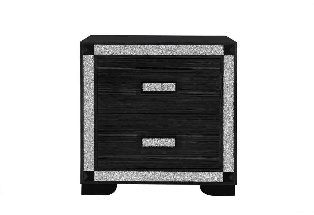 Fergie Charcoal 2 Drawer Nightstand