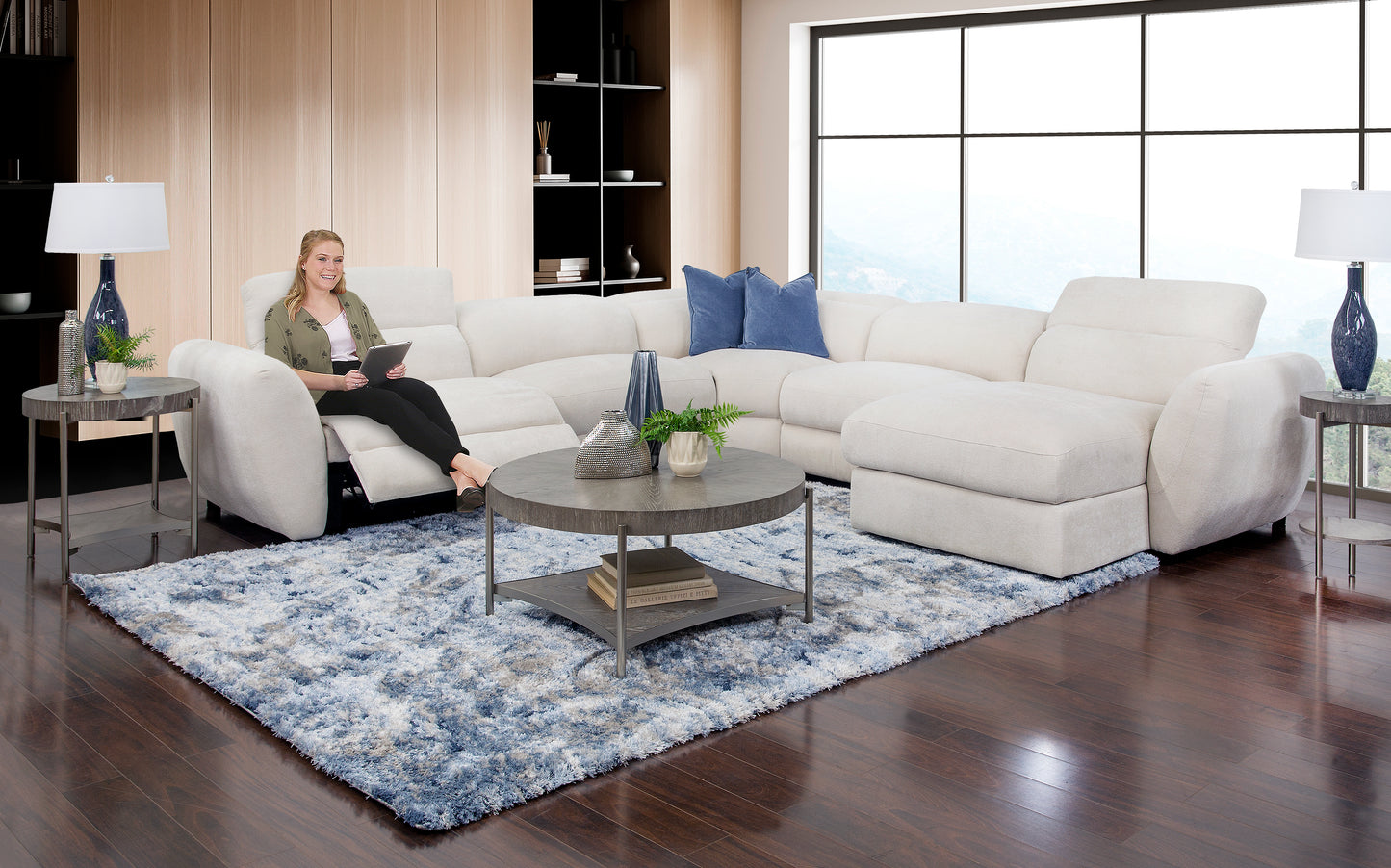 Gabriella 5 Piece Power Reclining Sectional with Power Headrests