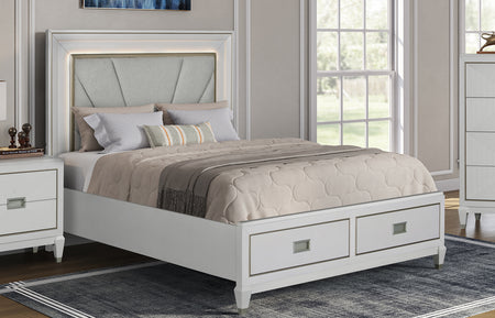 Gallia 5 Piece King Upholstered Lighted Storage Bedroom