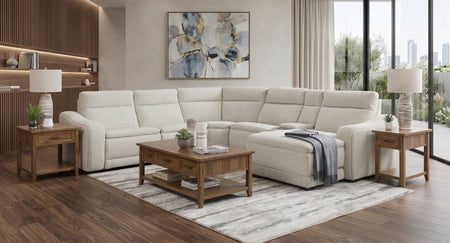 Gizmo 6 Piece Dual Power Reclining Sectional with Right Arm Facing Chaise
