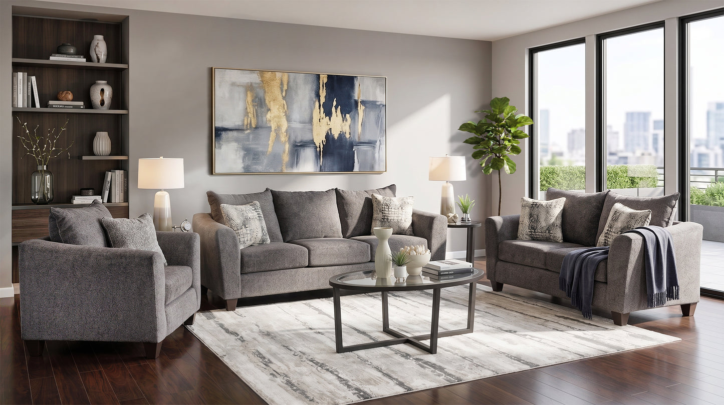 Greer 3 Piece Sofa, Loveseat, and Chair