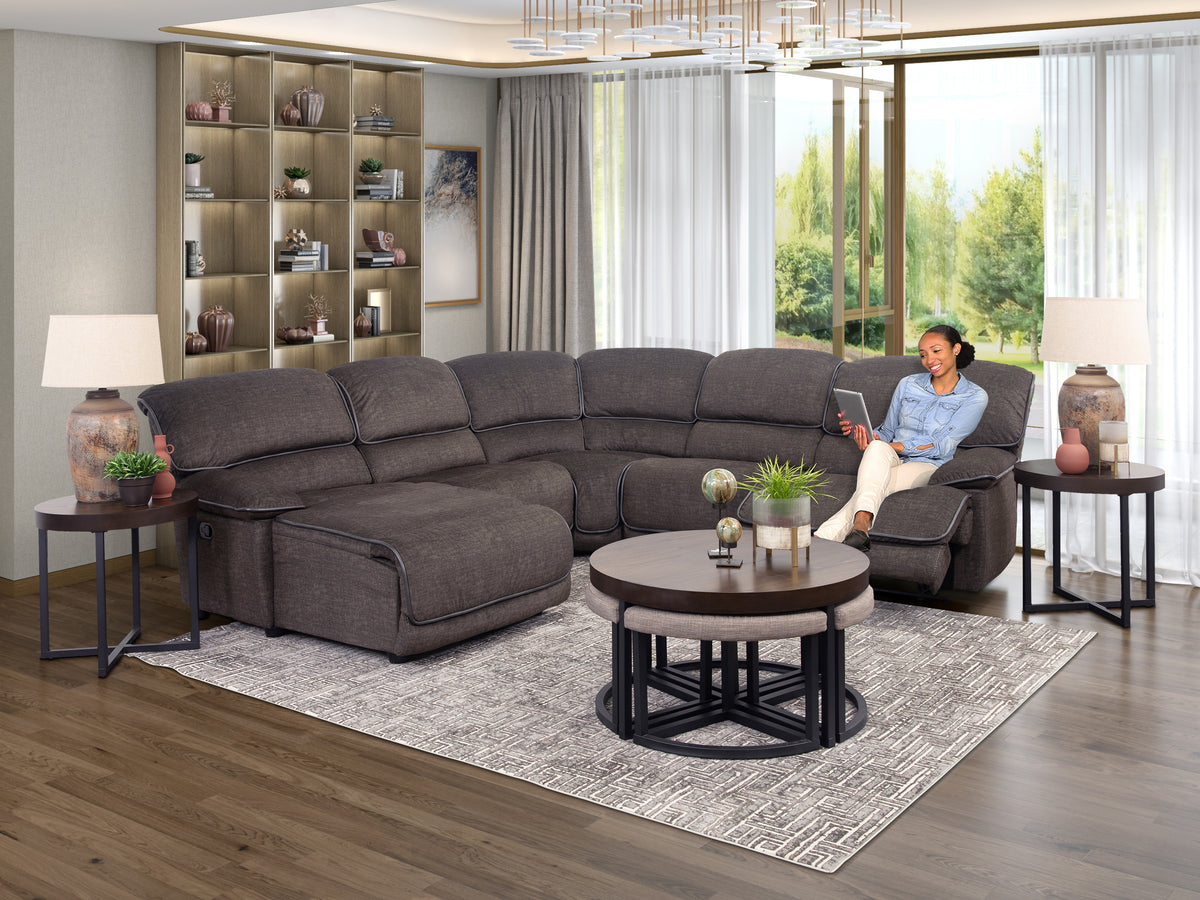 Grenada 5 Piece Power Reclining Sectional Kane's Furniture