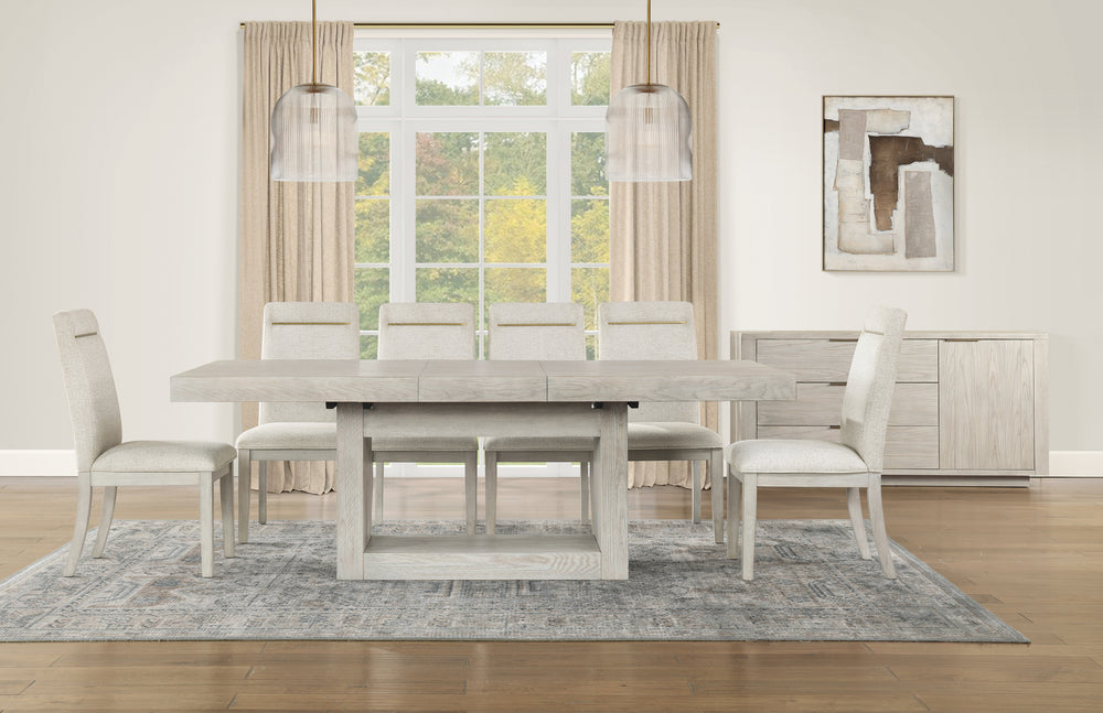 Garland Light 7 Piece Dining Set with 6 Side Chairs