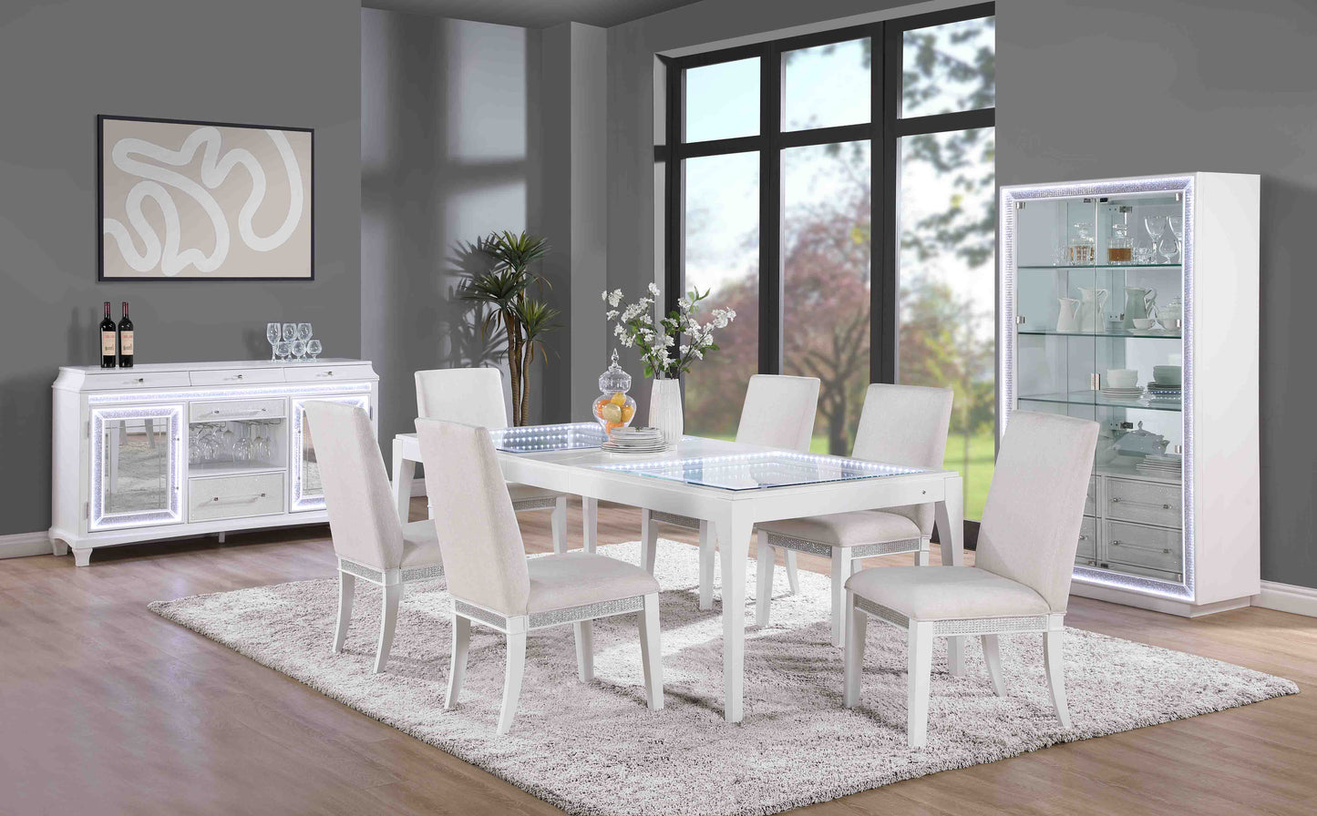 Anastasia 5PC Dining Set with Upholstered Side Chairs