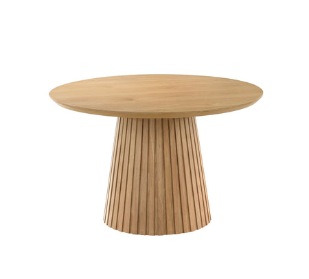 Holt Natural 5PC Round Dining Set with Uph Swivel Chairs