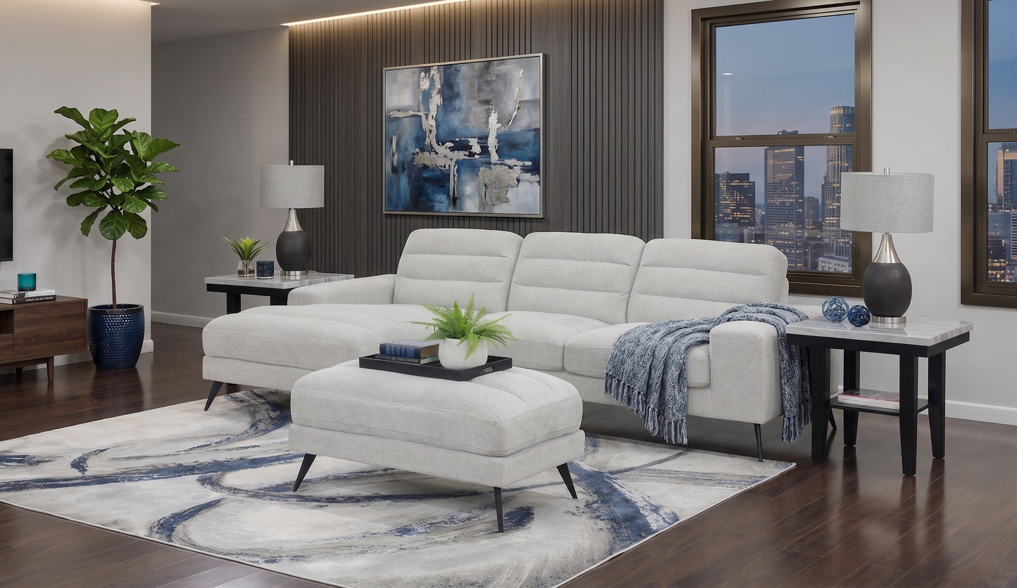 Kalina 2 Piece Sectional with Left Arm Facing Chaise and Ottoman