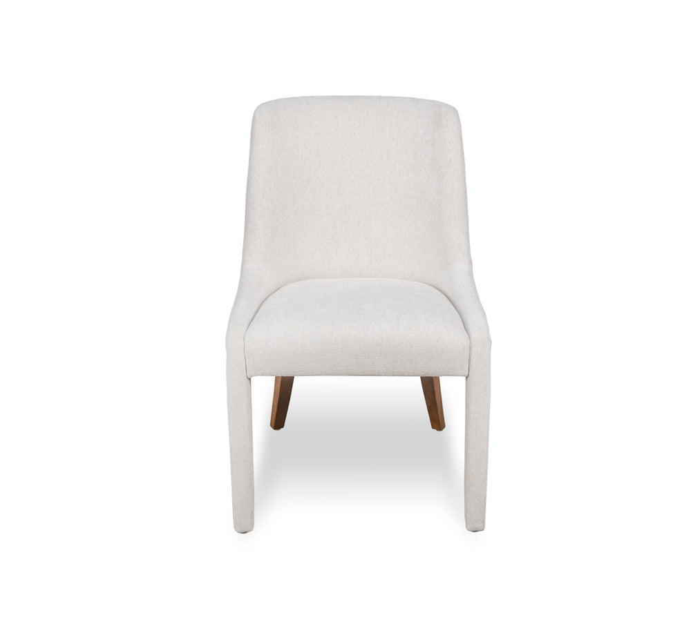 Silla Lani con patas de madera tapizadas