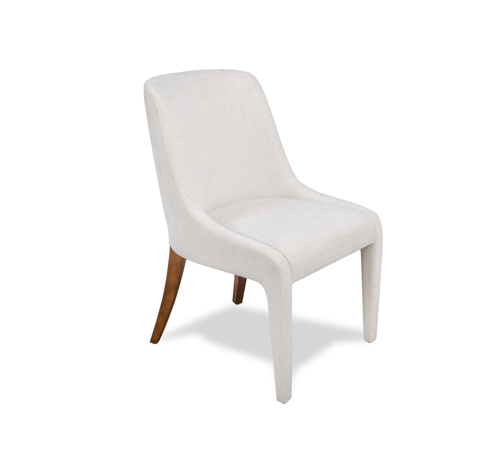 Silla Lani con patas de madera tapizadas