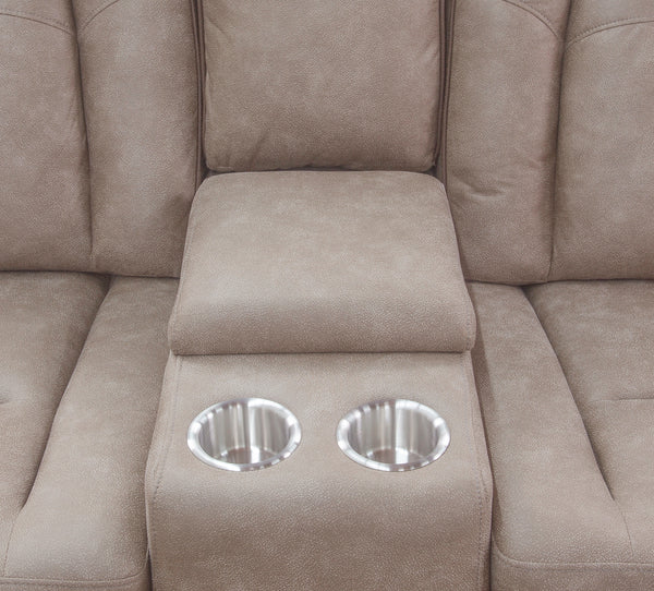 Lantana Dual Power Reclining Console Loveseat