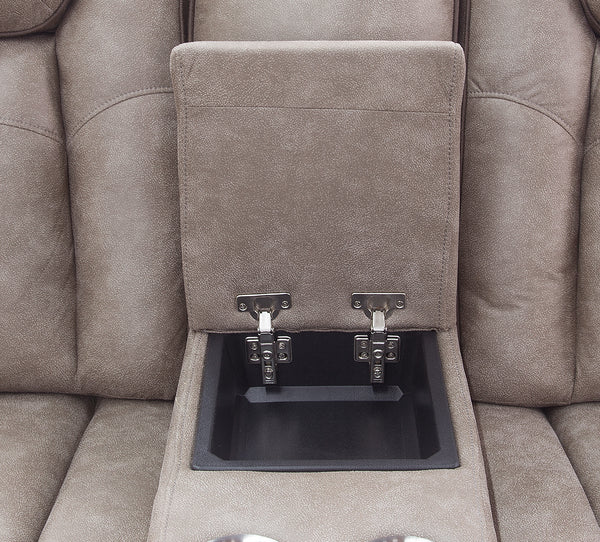 Lantana Dual Power Reclining Console Loveseat