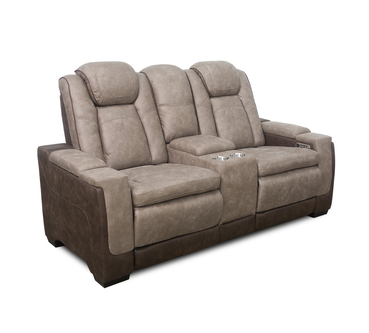 Lantana Dual Power Reclining Console Loveseat