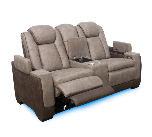 Lantana Dual Power Reclining Console Loveseat