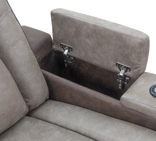 Lantana Dual Power Reclining Console Loveseat