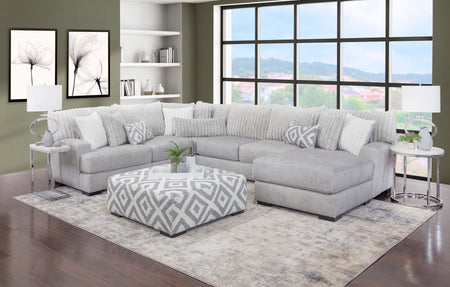 Lewis 3 Piece Sectional and Cocktail Ottoman