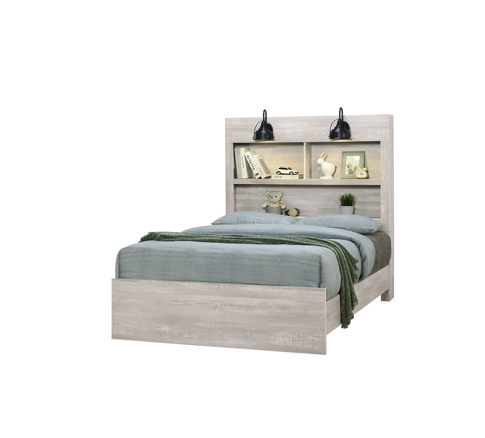 Linwood Light Full Bookcase Bed