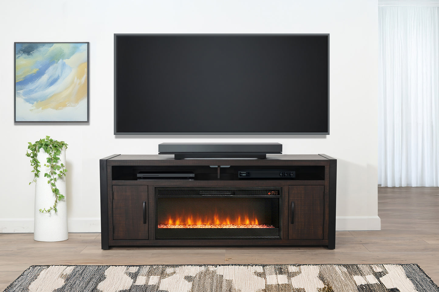 Lockhart 78" TV Console w-42" Firebox