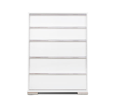 Cómoda blanca de 5 cajones Logica