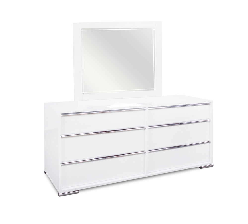 Logica White Landscape Mirror