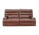 Hero Umber 3 Piece Leather Zero Gravity Triple Power Console Sofa, Loveseat, and Recliner