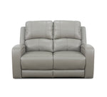 Aria Grey Leather Zero Gravity Dual Power Loveseat