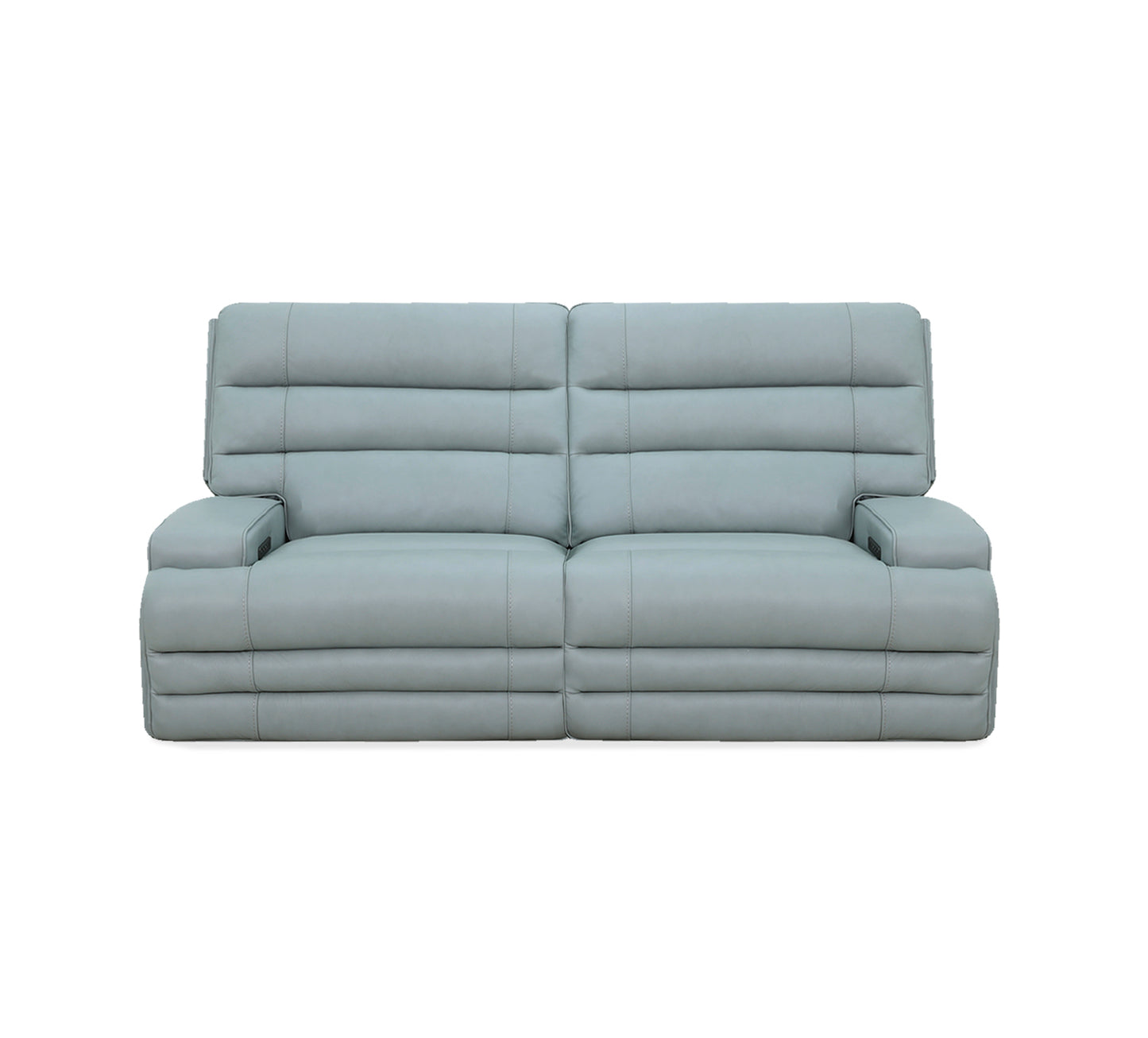Hero Aqua Leather Zero Gravity Triple Power Loveseat
