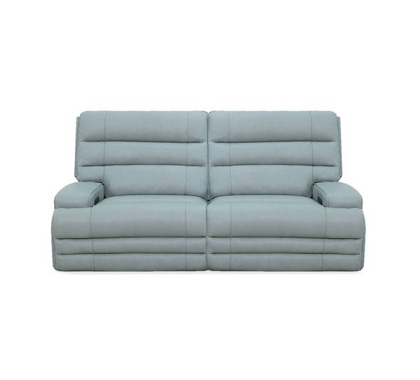 Hero Aqua Leather Zero Gravity Triple Power Loveseat