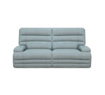 Hero Aqua 3 Piece Leather Zero Gravity Triple Power Console Sofa, Loveseat, and Recliner