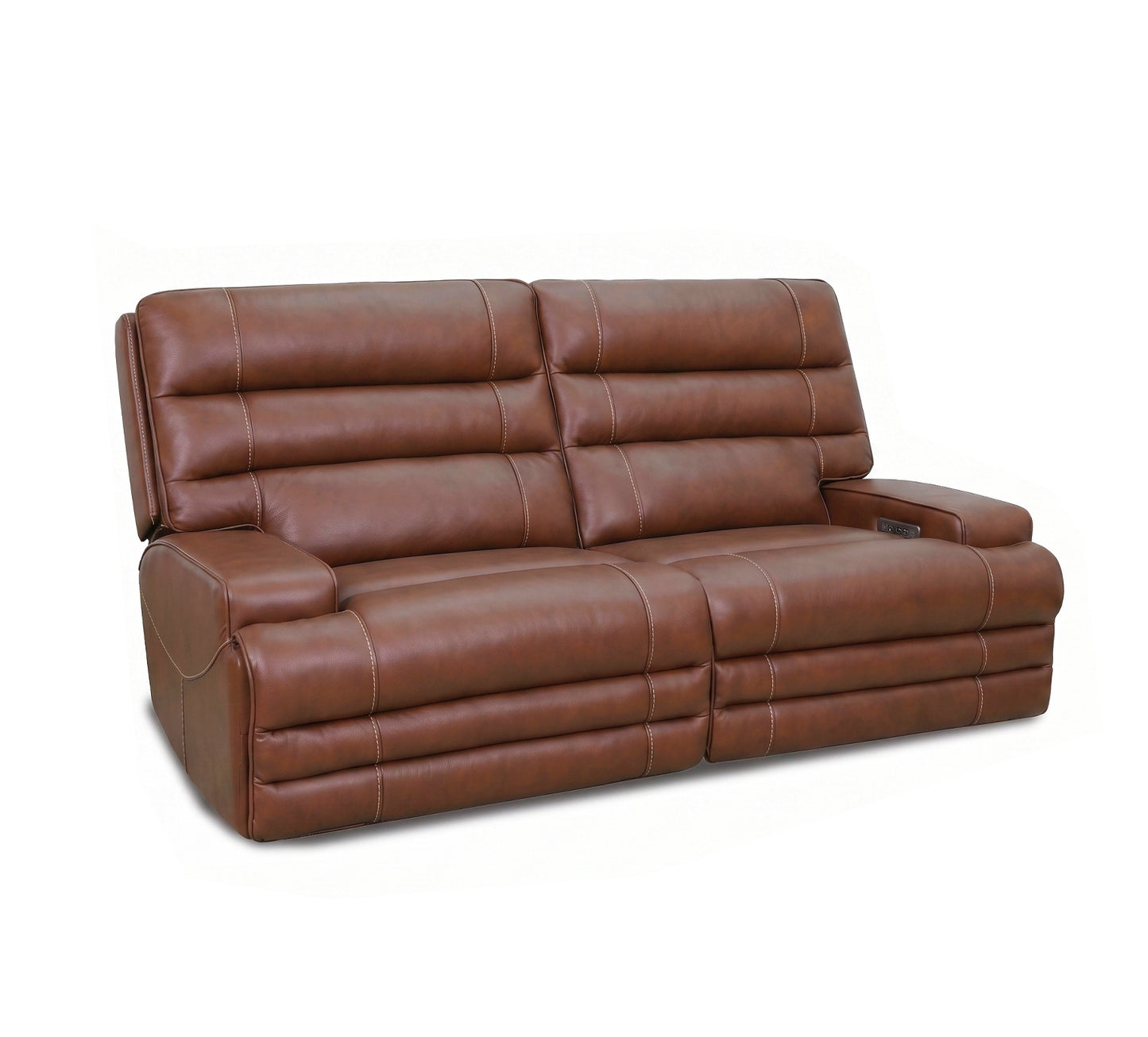 Hero Umber Leather Zero Gravity Triple Power Loveseat