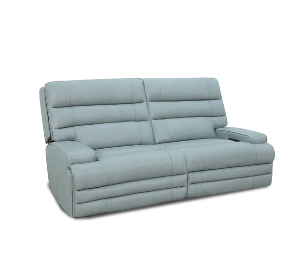 Hero Aqua Leather Zero Gravity Triple Power Loveseat