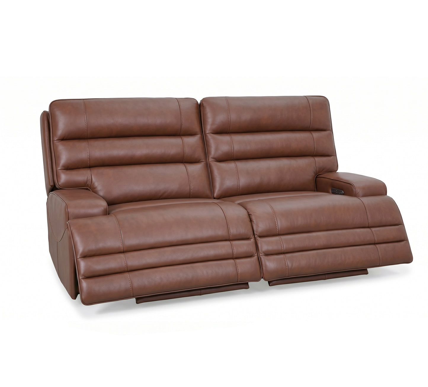Hero Umber Leather Zero Gravity Triple Power Loveseat