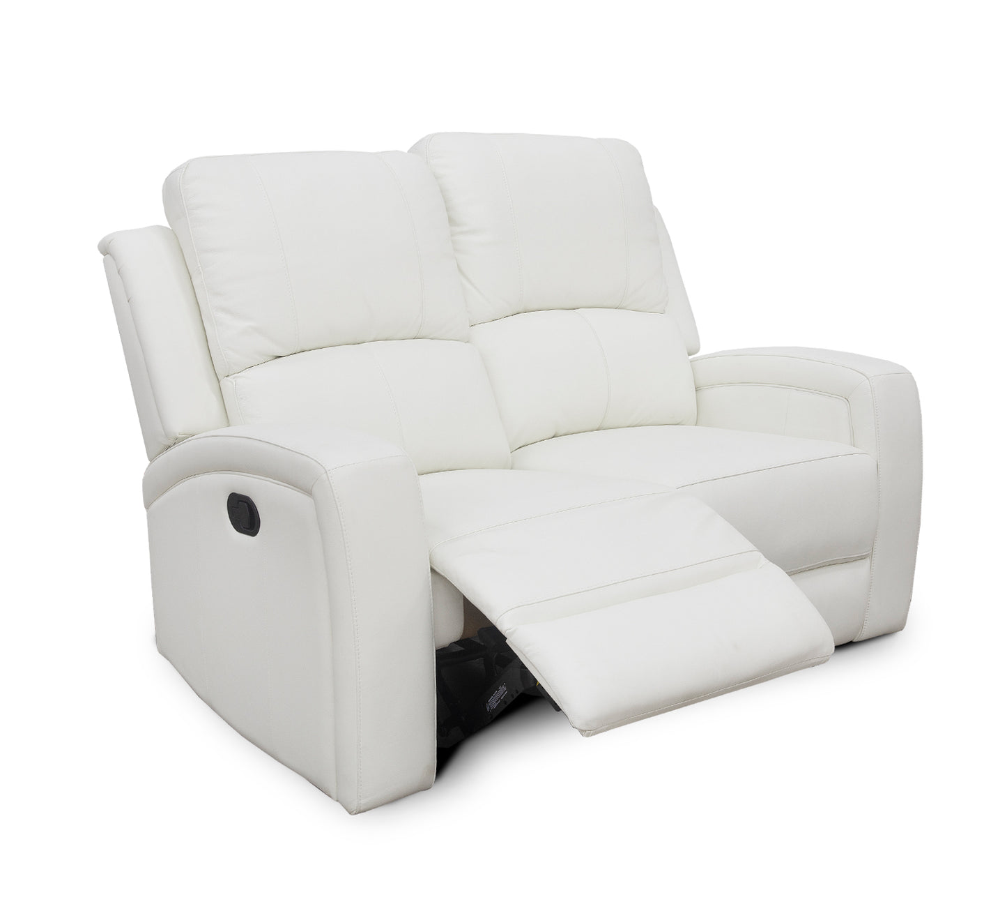 Aria White 5 Piece Leather Reclining Living Room