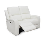 Aria White 5 Piece Zero Gravity Dual Power Leather Reclining Living Room